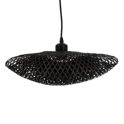 GLOBOSTAR® MEXICO 02200 Boho Κρεμαστό Φωτιστικό Οροφής με Ντουί 1 x E27 AC 220-240V IP20 - Μαύρο - Μ40 x Π30 x Υ13cm