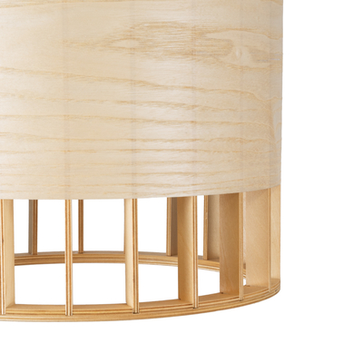 GLOBOSTAR® GALIA 02219 Boho Κρεμαστό Φωτιστικό Οροφής με Ντουί 1 x E27 AC 220-240V IP20 - Μπεζ & Καφέ - Μ30 x Π30 x Υ40cm