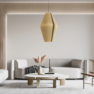 GLOBOSTAR® SALERNO 02077 Boho Κρεμαστό Φωτιστικό Οροφής με Ντουί 1 x E27 AC 220-240V IP20 - Μπεζ & Μαύρο - Μ50 x Π50 x Υ80cm