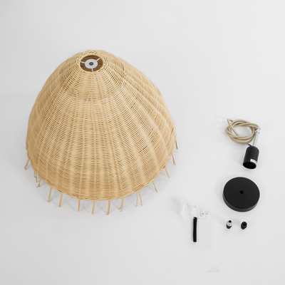 GLOBOSTAR® AQUATIC 01742 Boho Κρεμαστό Φωτιστικό Οροφής με Ντουί 1 x E27 AC 220-240V IP20 - Μπεζ - Μ40 x Π40 x Υ36cm