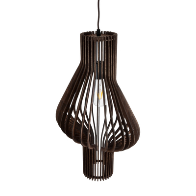 GLOBOSTAR® MIHIRO 02173 Boho Κρεμαστό Φωτιστικό Οροφής με Ντουί 1 x E27 AC 220-240V IP20 - Καφέ - Μ32 x Π32 x Υ56cm