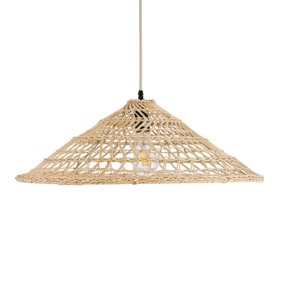 GLOBOSTAR® KAIA 02346 Boho Κρεμαστό Φωτιστικό Οροφής με Ντουί 1 x E27 AC 220-240V IP20 - Μπεζ - Μ60 x Π60 x Υ20cm