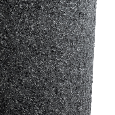 GloboStar® Artificial Garden BELLAGIO 20745 Επιδαπέδιο Πολυεστερικό Τσιμεντένιο Κασπώ Γλάστρα - Flower Pot Μαύρο με Καφέ Φ42 x Υ91cm