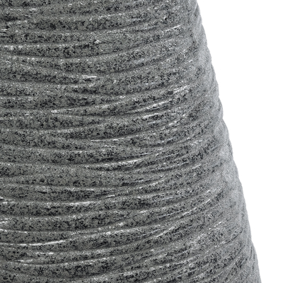 GloboStar® Artificial Garden RONDA 20760 Επιδαπέδιο Πολυεστερικό Τσιμεντένιο Κασπώ Γλάστρα - Flower Pot Γκρι Μ54 x Π48 x Υ104cm