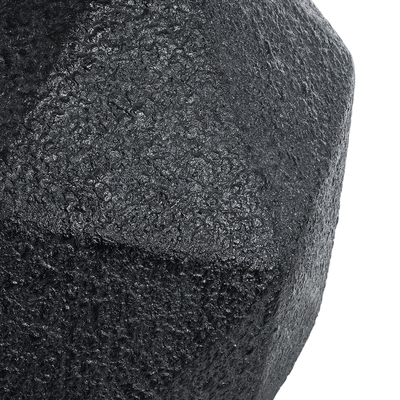 GloboStar® Artificial Garden CARNABY 20779 Επιδαπέδιο Πολυεστερικό Τσιμεντένιο Κασπώ Γλάστρα - Flower Pot Μαύρο Μ38 x Π38 x Υ38cm