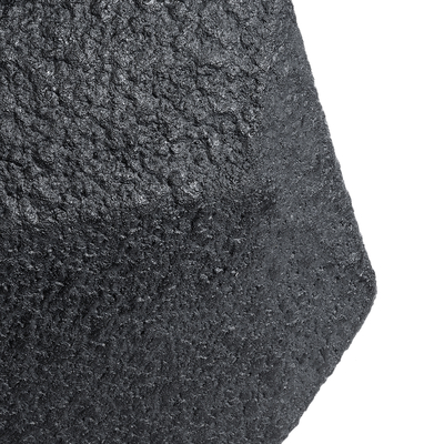 GloboStar® Artificial Garden GREENWICH 20787 Επιδαπέδιο Πολυεστερικό Τσιμεντένιο Κασπώ Γλάστρα - Flower Pot Μαύρο Μ24 x Π14 x Υ20cm