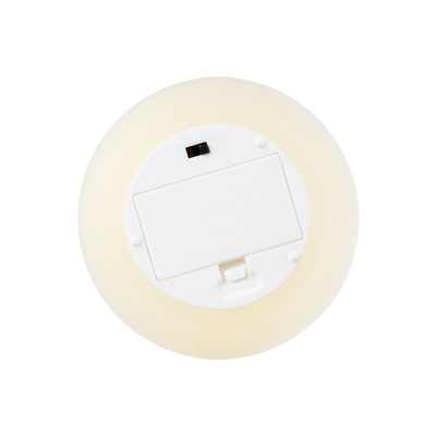 GloboStar® FIREFLAME 79541 Διακοσμητικό Realistic Κερί Παραφίνης με LED Εφέ Κινούμενης Φλόγας - Μπαταρίας & Ασύρματο Χειριστήριο IR Θερμό Λευκό 2700K Dimmable - Φ10 x Υ10cm