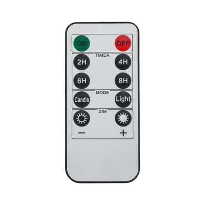 GloboStar® FIREFLAME 79544 Διακοσμητικό Realistic Κερί Παραφίνης με LED Εφέ Κινούμενης Φλόγας - Μπαταρίας & Ασύρματο Χειριστήριο IR Θερμό Λευκό 2700K Dimmable - Φ10 x Υ25cm