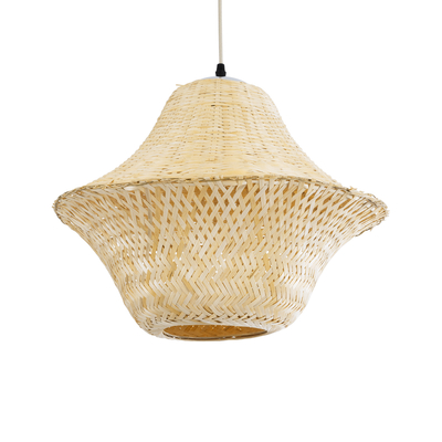 GLOBOSTAR® JUNIPER 01737 Boho Κρεμαστό Φωτιστικό Οροφής με Ντουί 1 x E27 AC 220-240V IP20 - Μπεζ - Μ45 x Π45 x Υ40cm