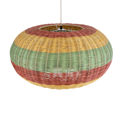 GLOBOSTAR® CABALLEROS 02056 Boho Κρεμαστό Φωτιστικό Οροφής με Ντουί 1 x E27 AC 220-240V IP20 - Πολύχρωμο - Μ70 x Π70 x Υ36cm