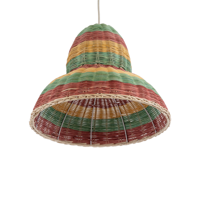 GLOBOSTAR® CABALLEROS 02057 Boho Κρεμαστό Φωτιστικό Οροφής με Ντουί 1 x E27 AC 220-240V IP20 - Πολύχρωμο - Μ40 x Π40 x Υ30cm