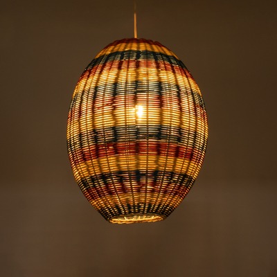 GLOBOSTAR® CABALLEROS 02065 Boho Κρεμαστό Φωτιστικό Οροφής με Ντουί 1 x E27 AC 220-240V IP20 - Πολύχρωμο - Μ40 x Π40 x Υ50cm