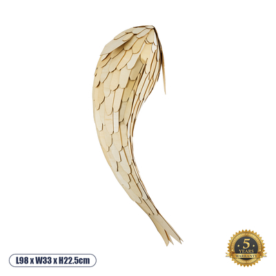 GLOBOSTAR® GOURAMI 02359 Boho Φωτιστικό Τοίχου - Απλίκα με Ντουί 1 x E27 AC 220-240V IP20 - Μπεζ - Μ98 x Π33 x Υ22.5cm