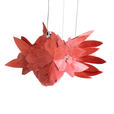 GLOBOSTAR® GOURAMI 02360 Μοντέρνο Κρεμαστό Φωτιστικό Οροφής με Ντουί 1 x E27 AC 220-240V IP20 - Κόκκινο - Μ70 x Π40 x Υ27cm