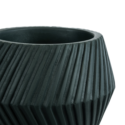 GloboStar® Artificial Garden BARBADOS 20538 Διακοσμητικό Κεραμικό Κασπώ Γλάστρα - Flower Pot Πράσινο Φ11 x Υ8.5cm