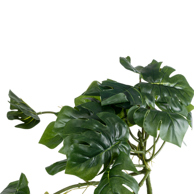 GloboStar® Artificial Garden HANGING MONSTERA 20600 - Τεχνητό Διακοσμητικό Κρεμαστό Φυτό Μονστέρα Μ28 x Π30 x Υ50cm