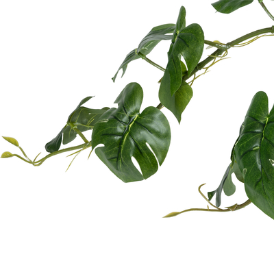 GloboStar® Artificial Garden HANGING MONSTERA 20600 - Τεχνητό Διακοσμητικό Κρεμαστό Φυτό Μονστέρα Μ28 x Π30 x Υ50cm