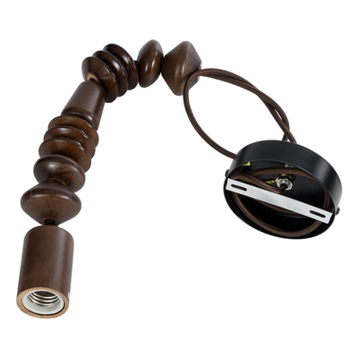 GLOBOSTAR® BEADS 00693 Vintage Κρεμαστό Φωτιστικό Οροφής με Ντουί 1 x E27 AC 220-240V IP20 - Καφέ - Μ5 x Π5 x Y33cm