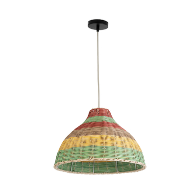 GLOBOSTAR® CABALLEROS 02053 Boho Κρεμαστό Φωτιστικό Οροφής με Ντουί 1 x E27 AC 220-240V IP20 - Πολύχρωμο - Μ40 x Π40 x Υ27cm