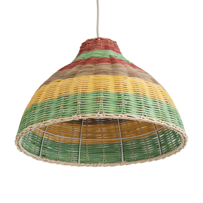 GLOBOSTAR® CABALLEROS 02053 Boho Κρεμαστό Φωτιστικό Οροφής με Ντουί 1 x E27 AC 220-240V IP20 - Πολύχρωμο - Μ40 x Π40 x Υ27cm