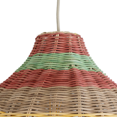 GLOBOSTAR® CABALLEROS 02053 Boho Κρεμαστό Φωτιστικό Οροφής με Ντουί 1 x E27 AC 220-240V IP20 - Πολύχρωμο - Μ40 x Π40 x Υ27cm