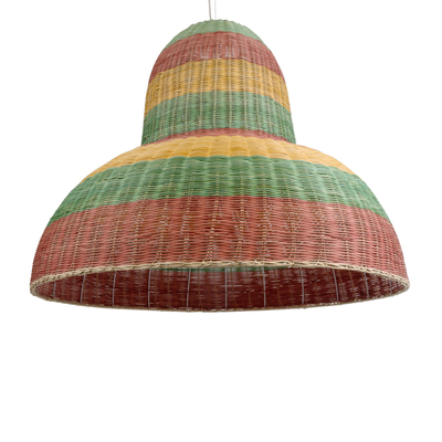 GLOBOSTAR® CABALLEROS 02059 Boho Κρεμαστό Φωτιστικό Οροφής με Ντουί 1 x E27 AC 220-240V IP20 - Πολύχρωμο - Μ100 x Π100 x Υ80cm