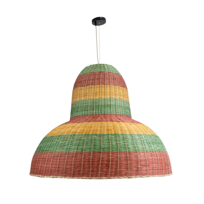 GLOBOSTAR® CABALLEROS 02059 Boho Κρεμαστό Φωτιστικό Οροφής με Ντουί 1 x E27 AC 220-240V IP20 - Πολύχρωμο - Μ100 x Π100 x Υ80cm