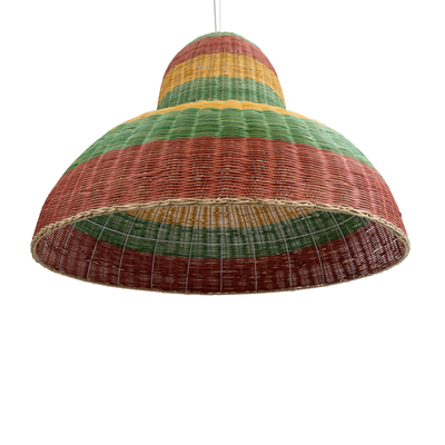 GLOBOSTAR® CABALLEROS 02059 Boho Κρεμαστό Φωτιστικό Οροφής με Ντουί 1 x E27 AC 220-240V IP20 - Πολύχρωμο - Μ100 x Π100 x Υ80cm