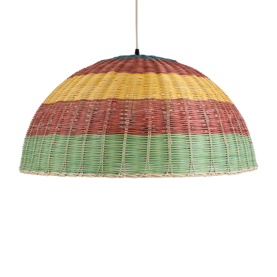 GLOBOSTAR® CABALLEROS 02061 Boho Κρεμαστό Φωτιστικό Οροφής με Ντουί 1 x E27 AC 220-240V IP20 - Πολύχρωμο - Μ70 x Π70 x Υ34cm