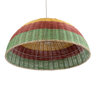 GLOBOSTAR® CABALLEROS 02061 Boho Κρεμαστό Φωτιστικό Οροφής με Ντουί 1 x E27 AC 220-240V IP20 - Πολύχρωμο - Μ70 x Π70 x Υ34cm