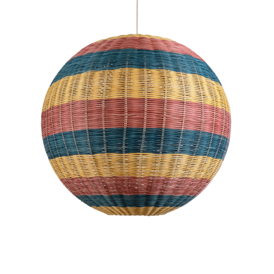 GLOBOSTAR® CABALLEROS 02063 Boho Κρεμαστό Φωτιστικό Οροφής με Ντουί 1 x E27 AC 220-240V IP20 - Πολύχρωμο - Μ70 x Π70 x Υ70cm