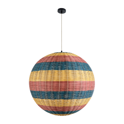GLOBOSTAR® CABALLEROS 02063 Boho Κρεμαστό Φωτιστικό Οροφής με Ντουί 1 x E27 AC 220-240V IP20 - Πολύχρωμο - Μ70 x Π70 x Υ70cm