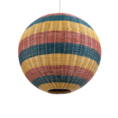 GLOBOSTAR® CABALLEROS 02063 Boho Κρεμαστό Φωτιστικό Οροφής με Ντουί 1 x E27 AC 220-240V IP20 - Πολύχρωμο - Μ70 x Π70 x Υ70cm