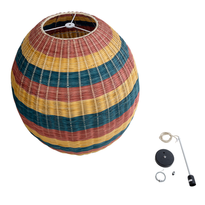 GLOBOSTAR® CABALLEROS 02066 Boho Κρεμαστό Φωτιστικό Οροφής με Ντουί 1 x E27 AC 220-240V IP20 - Πολύχρωμο - Μ70 x Π70 x Υ80cm