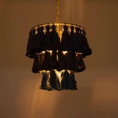 GLOBOSTAR® MISSOULA 02085 Boho Κρεμαστό Φωτιστικό Οροφής με Ντουί 1 x E27 AC 220-240V IP20 - Πολύχρωμο - Μ30 x Π30 x Υ40cm