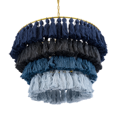 GLOBOSTAR® MISSOULA 02089 Boho Κρεμαστό Φωτιστικό Οροφής με Ντουί 1 x E27 AC 220-240V IP20 - Πολύχρωμο - Μ60 x Π60 x Υ40cm