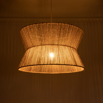 GLOBOSTAR® BISBEE 02204 Boho Κρεμαστό Φωτιστικό Οροφής με Ντουί 1 x E27 AC 220-240V IP20 - Μπεζ - Μ50 x Π50 x Υ28cm