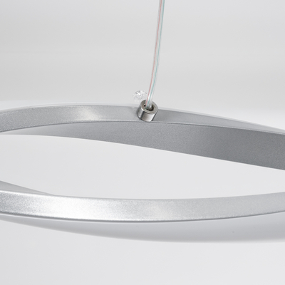 GLOBOSTAR® MORALES 61277 Μοντέρνο Κρεμαστό Φωτιστικό Οροφής LED 54W 6048lm 300° AC 220-240V IP20 Ρυθμιζόμενο Λευκό CCT με Χειριστήριο από 2700K έως 6000K Dimmable - Lumileds SMD Chip - Νίκελ Βούρτσας - Μ90 x Π14 x Υ14cm - 3 Χρόνια Εγγύηση