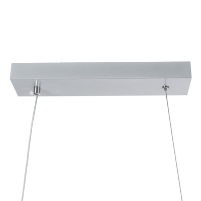 GLOBOSTAR® MORALES 61277 Μοντέρνο Κρεμαστό Φωτιστικό Οροφής LED 54W 6048lm 300° AC 220-240V IP20 Ρυθμιζόμενο Λευκό CCT με Χειριστήριο από 2700K έως 6000K Dimmable - Lumileds SMD Chip - Νίκελ Βούρτσας - Μ90 x Π14 x Υ14cm - 3 Χρόνια Εγγύηση