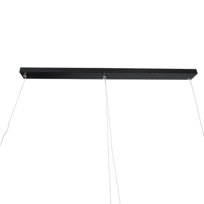 GLOBOSTAR® TEREZA 61288 Μοντέρνο Κρεμαστό Φωτιστικό Οροφής LED 67W 7504lm 300° AC 220-240V IP20 Ρυθμιζόμενο Λευκό CCT με Χειριστήριο από 2700K έως 6000K Dimmable - Lumileds SMD Chip - Μαύρο Ματ - Μ110 x Π4.5 x Υ34cm - 3 Χρόνια Εγγύηση