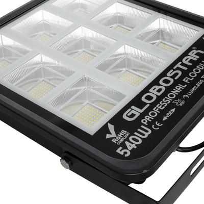 GLOBOSTAR® TITAN 61436 Προβολέας για Γήπεδα Tennis & Ποδοσφαίρου 5x5 LED 540W 67500lm 60°x90° AC 220-240V Αδιάβροχο IP67 Φυσικό Λευκό 5000K - Lumileds SMD Chip - TÜV Rheinland Certified - Μαύρο Ματ - Μ38 x Π8 x Υ42cm - 5 Χρόνια Εγγύηση