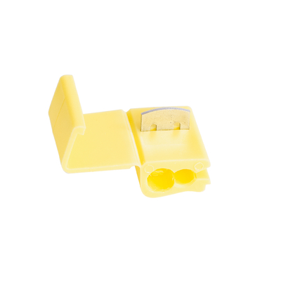 GloboStar® 81649 Cable Terminal - Κλέφτης Ρέυματος από Καλώδιο Max 24A - Κίτρινο - Μ3.2 x Π2 x Υ1.8cm - Πακέτο 20 Τεμαχίων