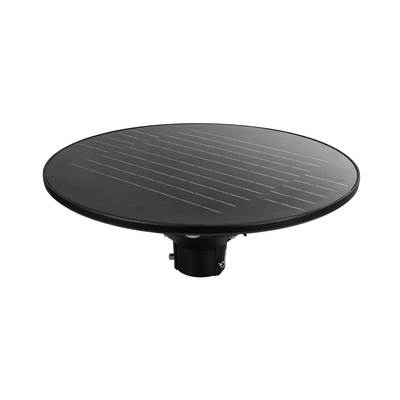 GLOBOSTAR® PARK 90501 Φωτιστικό Κεφαλής Post Top Πλατείας/Πάρκου/Κήπου με Ασύρματο Χειριστήριο LED 25W 550lm 120° με Ενσωματωμένο Φωτοβολταϊκό Panel 6V 20W & Επαναφορτιζόμενη Μπαταρία Li-ion 3.2V 12000mAh με Αισθητήρα Κίνησης-Ημέρας-Νύχτας Αδιάβροχο IP67 Θερμό Λευκό 2700K - Γκρι Ανθρακί - Φ50 x Υ20cm - 2 Χρόνια Εγγύηση