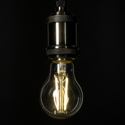 GLOBOSTAR® GLOBE 99091 Λάμπα E27 A60 LED 4W 840lm 360° AC 220-240V IP20 Φυσικό Λευκό 4500K - Long Filament Chip - Διάφανο - Μ6 x Π6 x Υ11cm - 3 Χρόνια Εγγύηση