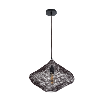 GLOBOSTAR® KENTUCKY 01863 Vintage Κρεμαστό Φωτιστικό Οροφής με Ντουί 1 x E27 AC 220-240V IP20 - Καφέ - Μ40 x Π40 x Υ30cm