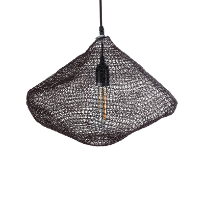 GLOBOSTAR® KENTUCKY 01863 Vintage Κρεμαστό Φωτιστικό Οροφής με Ντουί 1 x E27 AC 220-240V IP20 - Καφέ - Μ40 x Π40 x Υ30cm