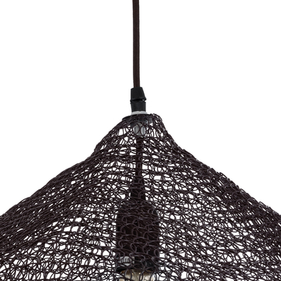 GLOBOSTAR® KENTUCKY 01863 Vintage Κρεμαστό Φωτιστικό Οροφής με Ντουί 1 x E27 AC 220-240V IP20 - Καφέ - Μ40 x Π40 x Υ30cm