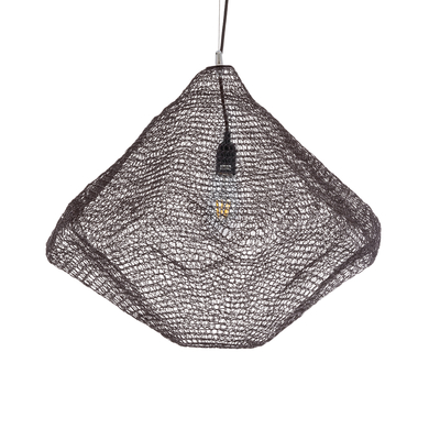 GLOBOSTAR® KENTUCKY 01867 Vintage Κρεμαστό Φωτιστικό Οροφής με Ντουί 1 x E27 AC 220-240V IP20 - Καφέ - Μ60 x Π60 x Υ50cm