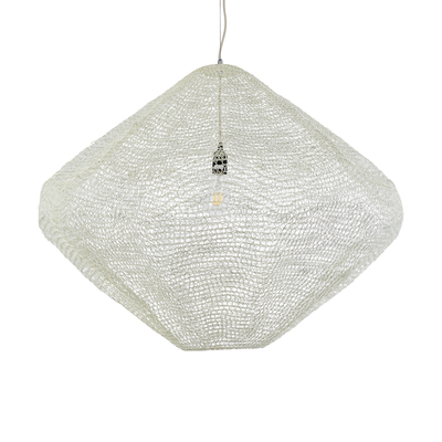 GLOBOSTAR® KENTUCKY 01868 Vintage Κρεμαστό Φωτιστικό Οροφής με Ντουί 1 x E27 AC 220-240V IP20 - Μπεζ - Μ90 x Π90 x Υ70cm