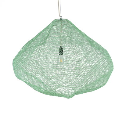 GLOBOSTAR® KENTUCKY 01870 Vintage Κρεμαστό Φωτιστικό Οροφής με Ντουί 1 x E27 AC 220-240V IP20 - Τιρκουάζ - Μ90 x Π90 x Υ70cm